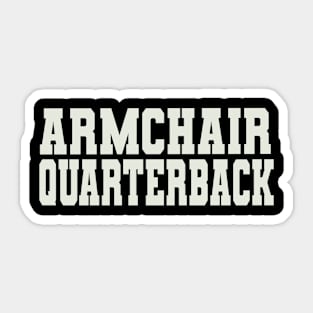 Armchair Quarterback Word Sticker